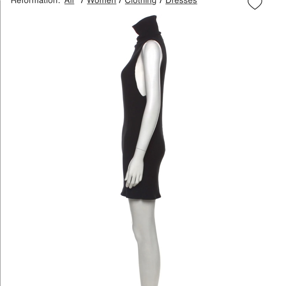 Reformation cali dress in navy blue Dress Sleeveless with Turtleneck size Small - Picture 9 of 13